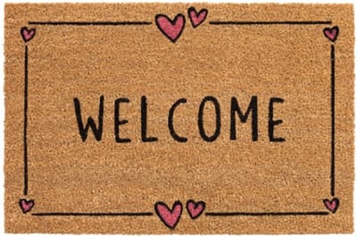Dream-Living Eco kokos deurmat welcome 60 x 40 cm