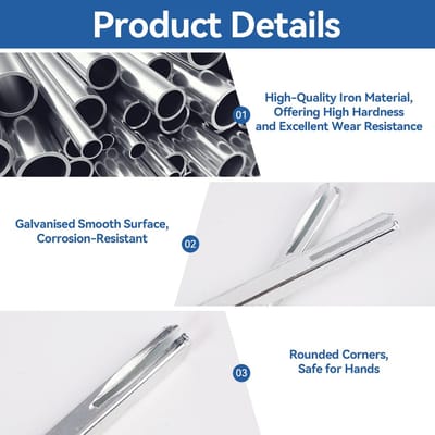 Vierkante Stift 8 mm x 160mm voor Deurklink, Zilver Drukknopstift IJzeren Vierkante Stift, Bevestigingsstift Deurgreep Fixeerpen, Pen met Sleuf voor Drukkerpaar Drukkerstel en Deurgrepen