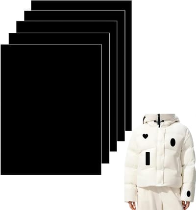 Set van 5 Zelfklevende Nylon Reparatie Patches voor Waterdichte Jassen, Tenten en Slaapzakken - 20x15cm, Ideaal voor Herstel en Onderhoud