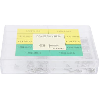 10 Maten Zelfborende Schroef RVS Kruiskop Micro Tapbouten Voor Horlogeglas Reparatie