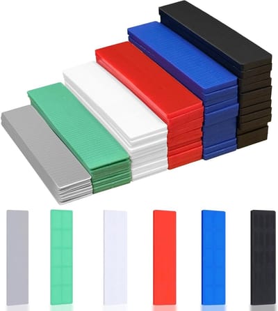 Set van 72 plastic afstandhouders, 28 x 100 mm, voor ramen en glas, veelzijdige onderlegwiggen, ideaal voor montage en afwerking
