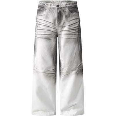 Jeans Heren en Dames Koppels Do Old Wide-leg Drape Broek L gray