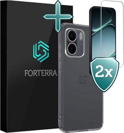 Hoesje Met 2x Screenprotector - Geschikt voor OnePlus 15R - Sterk & Shockproof - Telefoon Hoes - Back Cover - Siliconen Case - Transparant