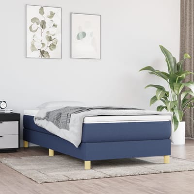 vidaXL - Boxspring - bed - 90x190 - cm - stof - blauw