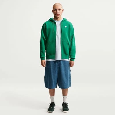 Nike Club BB FZ Hoodie Heren Groen - Maat S