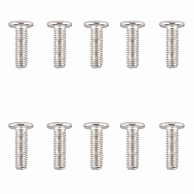 Dailygoods- Platte Kopschroeven 10 Stuks - M8 x 10 mm - Roestvrij Staal A2 V2A - Zeskantige Aandrijving - Corrosiebestendig - Voor Buiten/Vochtige Omgevingen - Schroeven