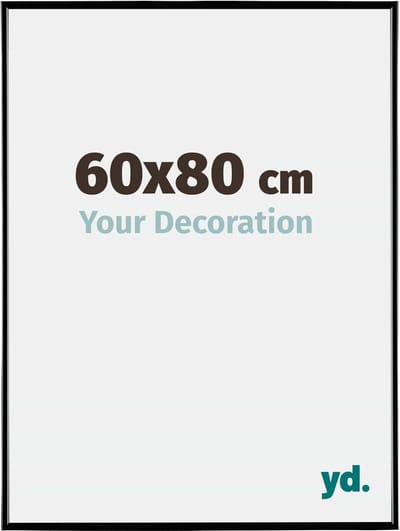 Your Decoration - Fotolijst 60x80 cm - Kunststof - Zwart Hoogglans - Evry