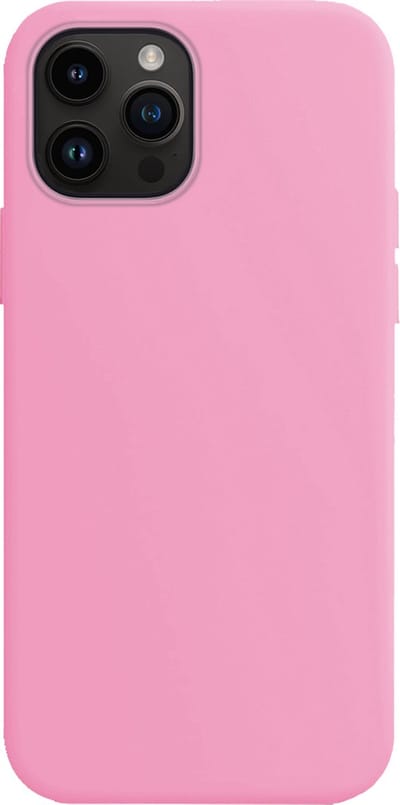 Hoes - Geschikt voor Apple iPhone 15 Pro - Sterk & Shockproof - Hoesje Cover - Siliconen Case - Lichtroze