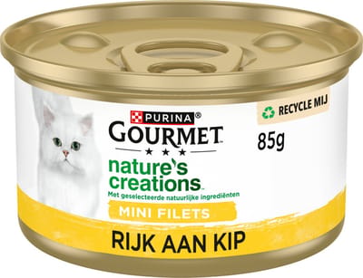 Gourmet Nature's Creations - 24 x 85 g - Kip - Kattenvoer Natvoer