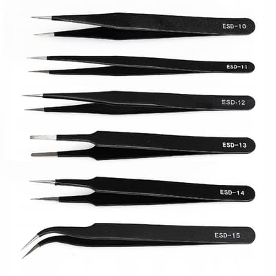 Merkloos - Precieze Pincetten Set - Antimagnetisch - Antistatisch - Roestbestendig