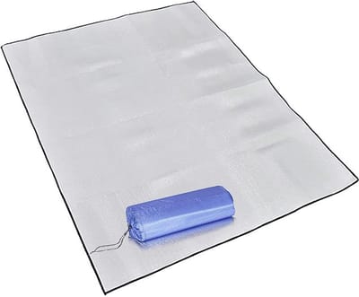 Famanu – Aluminium isolatiemat, opvouwbare slaapmat voor camping, thermomat, 200 x 150 cm, ideaal voor outdoor gebruik
