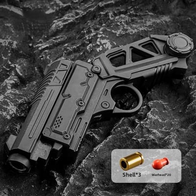 Mini Lanceur Jouet Pistolet à Éjection de Coquille pour Enfants Décompression Garçons Modèle Éducatif Scientifique Pistolet à Doigt Jouet Bout du Doigt Cadeau noir
