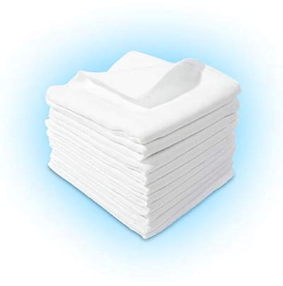 20 Stuks Witte Katoenen Luiers en Spuugdoeken 80x80 cm – Ideaal voor Baby's