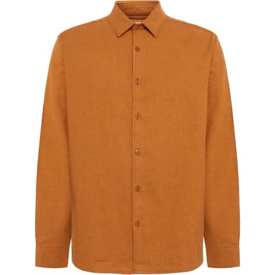 Flanellen overhemd met lange mouwen KnowledgeCotton Apparel Dune