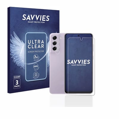Savvies - Screenprotector voor Samsung Galaxy S21 FE 5G (Voor+Camera) - Folie Beschermfolie transparant 6 Stuks