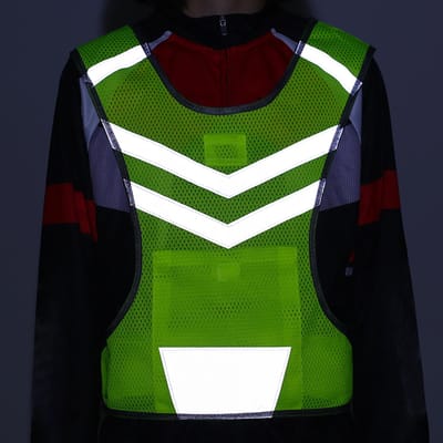 Gilet de Sport Réfléchissant pour Course à Pied en Extérieur Réglable Léger en Maille Équipement de Sécurité pour Femmes Hommes Jogging Vélo Marche