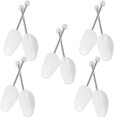Dailygoody - Schoenspanners - Verstelbare spiraalveer - Vormvast en flexibel - 5 paar - Geurpreventie - Geschikt voor unisex - UK 6.5-9/EU 39-42