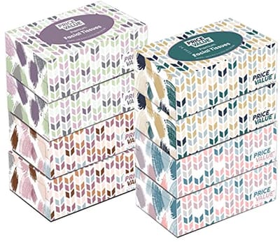 Premium gezichtsweefsels - 8 dozen met 230 zachte en duurzame weefsels