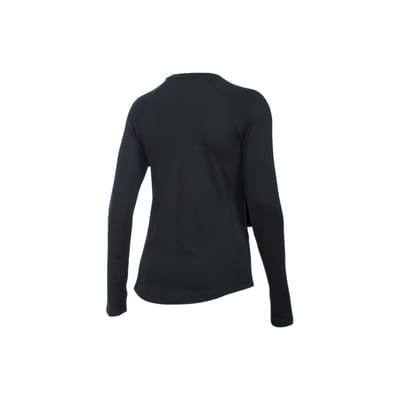 Under Armour T-shirt à manches longues décontracté de sport à col rond et imprimé logo uni pour femme Noir 1281244-001 L black