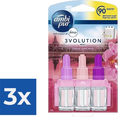 Ambi Pur 3Volution Luchtverfrisser Navulling - Thai Orchidee 20 ml - Voordeelverpakking 3 stuks