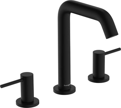 hansgrohe Tecturis S - Wastafelkraan - 3-gats uitvoering - Met afvoerplug - 150mm maat - Mat Zwart