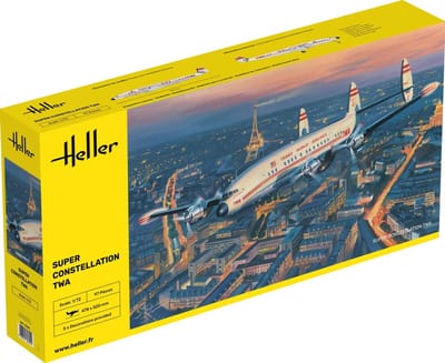 Heller Modelbouwpakket Vliegtuigen - 82391 Lockheed Super Constellation TWA Vliegtuig Plastic - 1:72 - Modelbouw