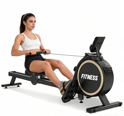 Gywowken Roeitrainer - Magnetische Roeimachine met Trainingsprogrammas & App - 16 weerstandsniveaus - LCD-scherm - Maximale capaciteit 160 KG - Stil - Zwart