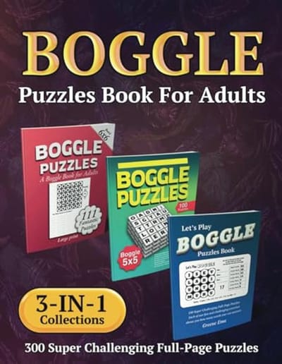 3-in-1 Puzzelboek voor Volwassenen: 300 Puzzels & Oplossingen