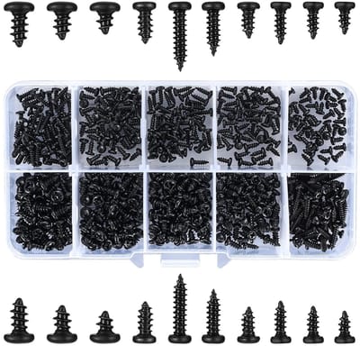 500 Stuks Zelftappende Schroeven met Kruiskop van Koolstofstaal voor Hout, Plastic en Zacht Metaal M2 M2.3 M2.6 M3 - Perfect voor Klusprojecten en Verbouwingen