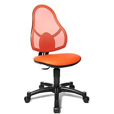 Topstar kinderdraaifauteuil Open Art Junior, zonder armleuningen, voorgevormde zitting, netrugleuning, oranje/zwart