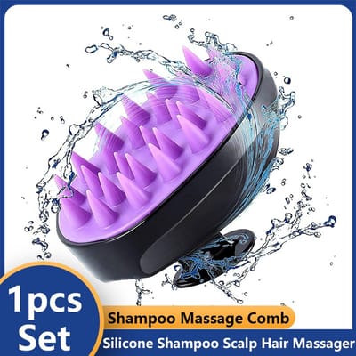 Waledano® Siliconen Haarborstel - Hoofdmassage - Hoofdhuid Massage Borstel - Hoofdhuidverzorging en Zacht Bad voor Huisdier - Anti-Roos - 1 Stuk