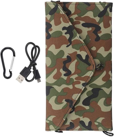 Draagbaar Zonnepaneel - Opvouwbare Lader - Buiten Opladen - 21W Hoog Rendement - 632 gram - Zwart