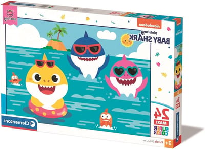 Clementoni - 28519 - Supercolor Puzzel - Baby Shark - 24 Maxi-delen - Made in Italy - puzzel kinderen 3 jaar +