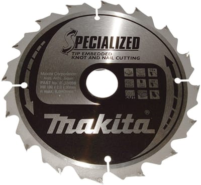 Makita Cirkelzaagblad voor Hout | Specialized | Ø 190mm Asgat 30mm 16T - B-33059