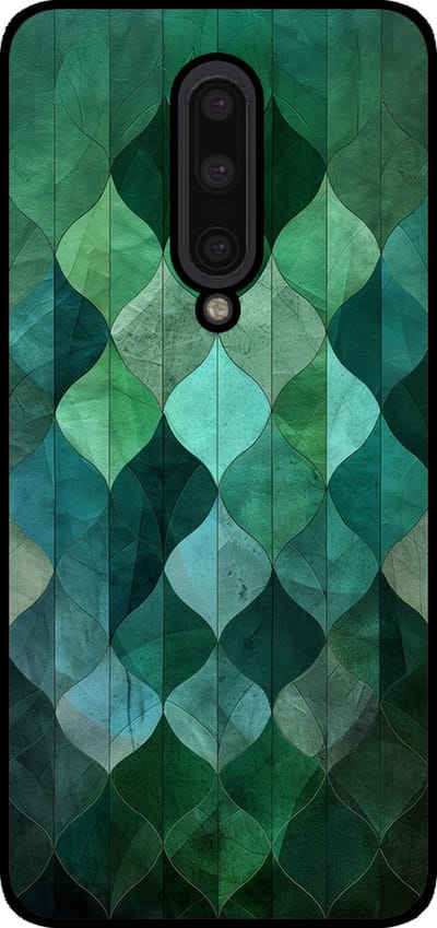 Smartphonica Telefoonhoesje Geschikt voor OnePlus 7 Pro met groene bladeren opdruk - TPU backcover case green leaf design - Groen geschikt voor OnePlus 7 Pro