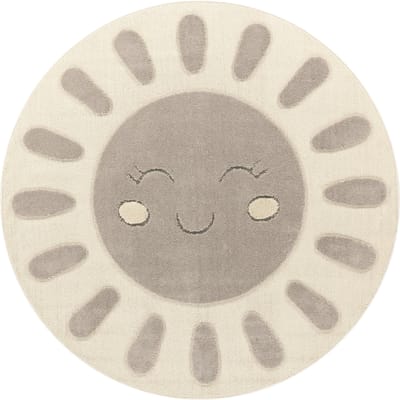 Kindertapijt Togge beige 120 cm rond