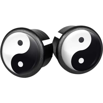 Set van 2 stuurkappen voor racefietsen Velox Doming Ying Yang