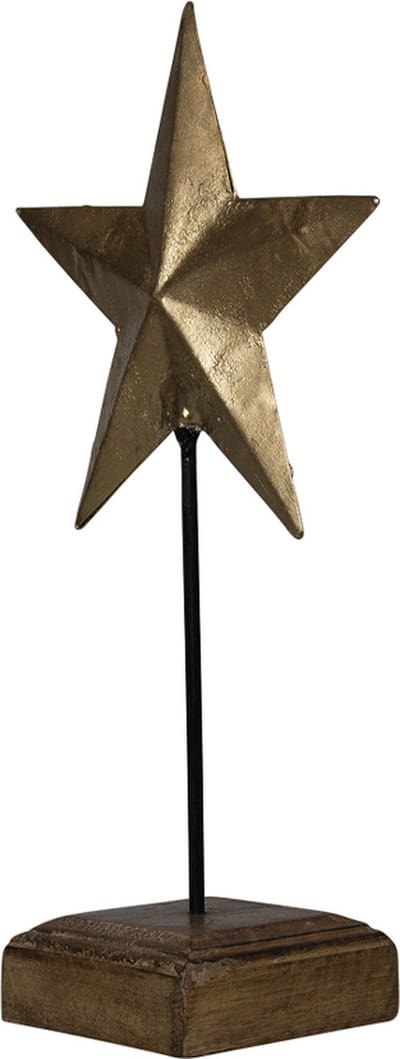 staande ster goud 35cm*