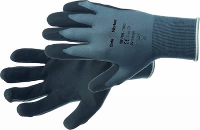 Safeworker Werkhandschoen Nylon/Nitril - Handschoenen - Grijs Size 8