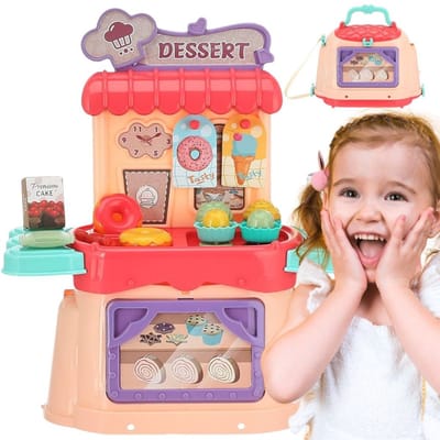 Woopie ijssalon zoetwaren koffer rugzak ijssalon 3in1 set 25 stuks. - UNI