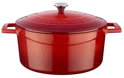 Lava Braadpan - 24 cm - 4.49 liter - Gietijzer - Rood