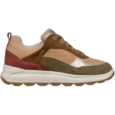 GEOX SPHERICA 4X4 ABX DAMES Sneakers - MOSGROEN/ANTIEK ROZE - Maat 37