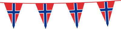 3x Vlaggenlijn Noorwegen 10 Meter - Voetbal EK WK Landen Feest Versiering Decoratie
