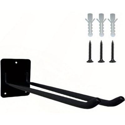 1 stuks Heavy Duty Stalen Wandmontage Garage Opberg Haak Organizer - Multifunctionele Gereedschapshanger voor Schoppen, Harken, Tuingereedschap - Ruimte zwart