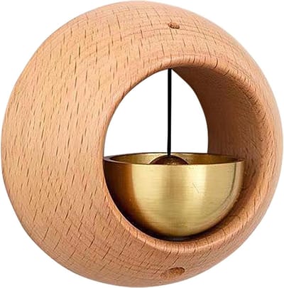 Magnetische Winkelbel - Houten Deurbel - Winkel Opening - Natuurlijk Massief Hout - 8x8x3 cm - Meerkleurig