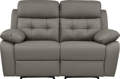 Lannilis-2Zitsbank - Handmatige Relax - Lichtgrijs PU