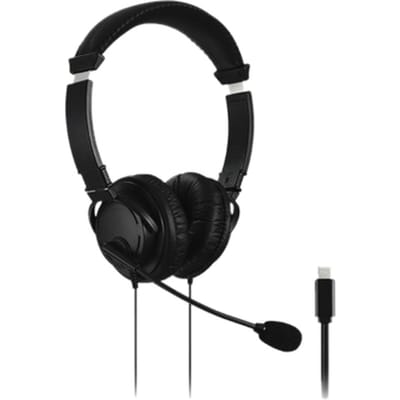 Hoofdtelefoon Kensington USB-C Hi-Fi met microfoon zwart