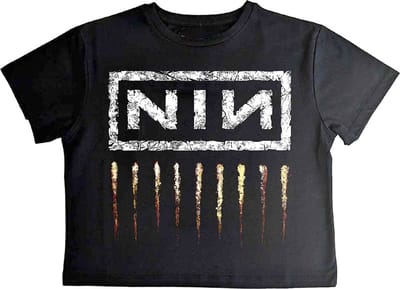Nine Inch Nails - Downward Spiral Crop top - S - Zwart