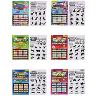 36 stuks Speelgoed Water Zwellende Capsule Dinosaurus Zeedieren Creatief Nieuwigheid Puzzelspeelgoed Spel Interesse Ontwikkeling black