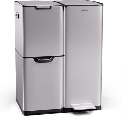Klarstein Tiyo 3-in-1 Prullenbak - 60 Liter - Uitneembare emmer - Soft Close